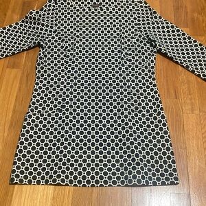 Black and White Geometric Women's Tunic